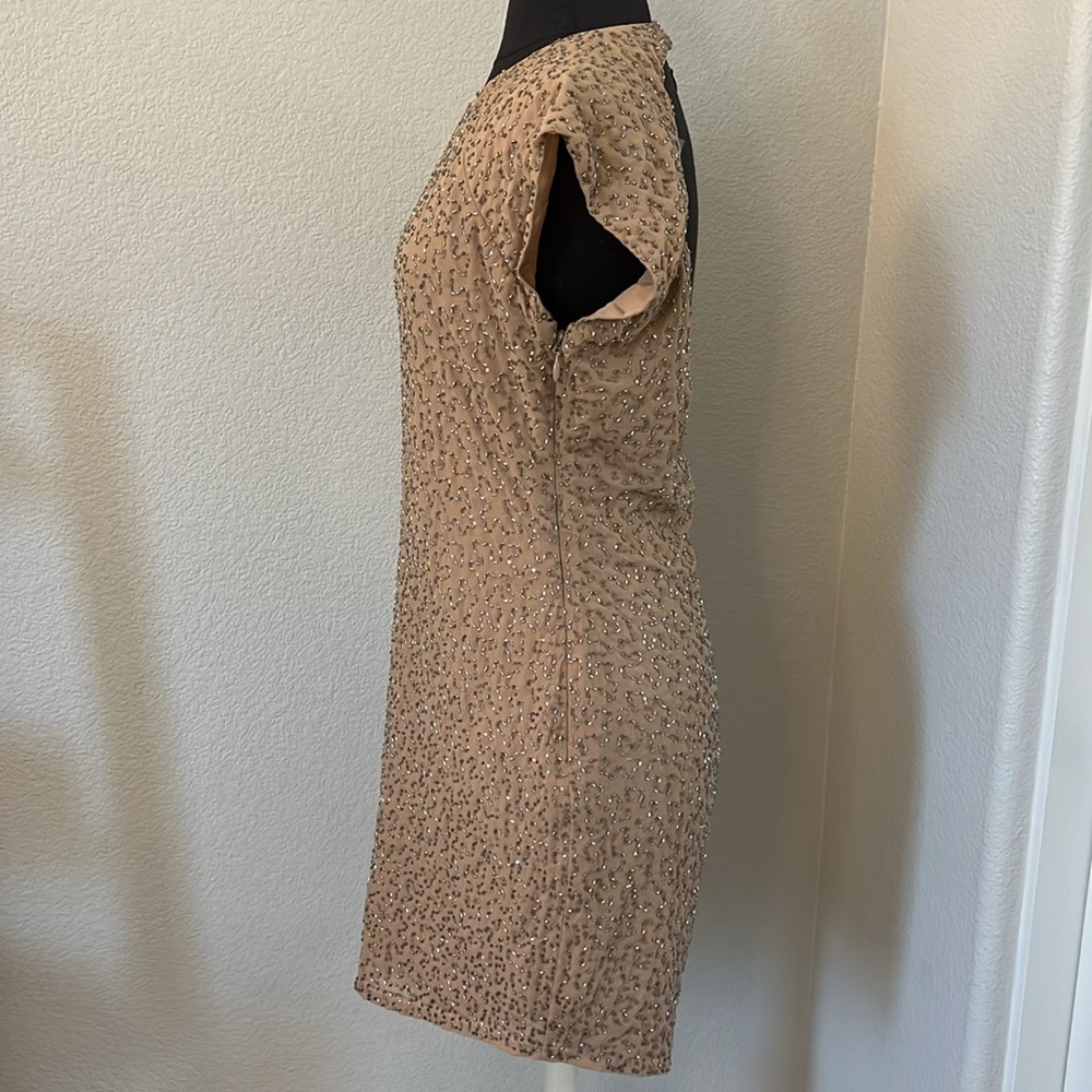 Bebe Beaded Open Back Dress Size Medium New With Tags - Picture 6 of 11